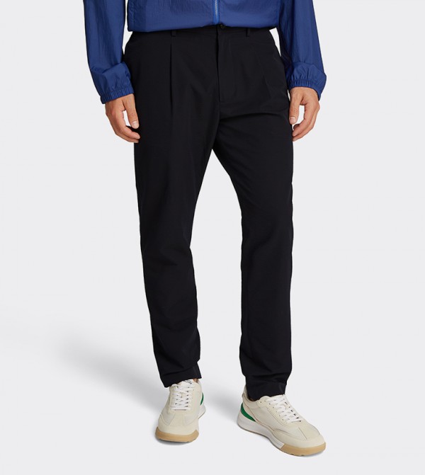 HARLEM Pleat Detail Straight Fit Pants