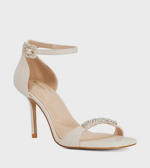 MYLAH Embellished Ankle Strap Heel Sandals