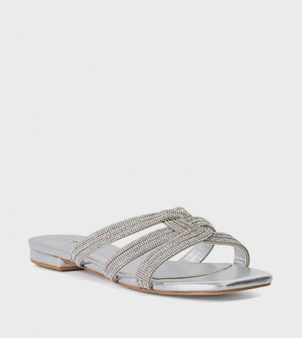 NAOMI Embellished Flat Sandals