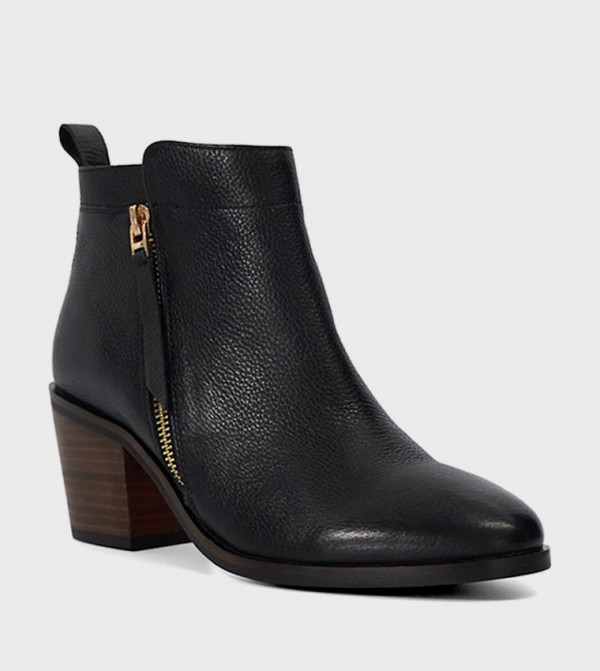 PAICING Textured Heeled Ankle Boots