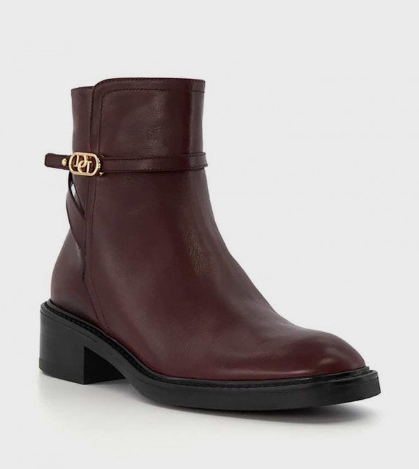 PRAISING Low Block Heel Ankle Boots