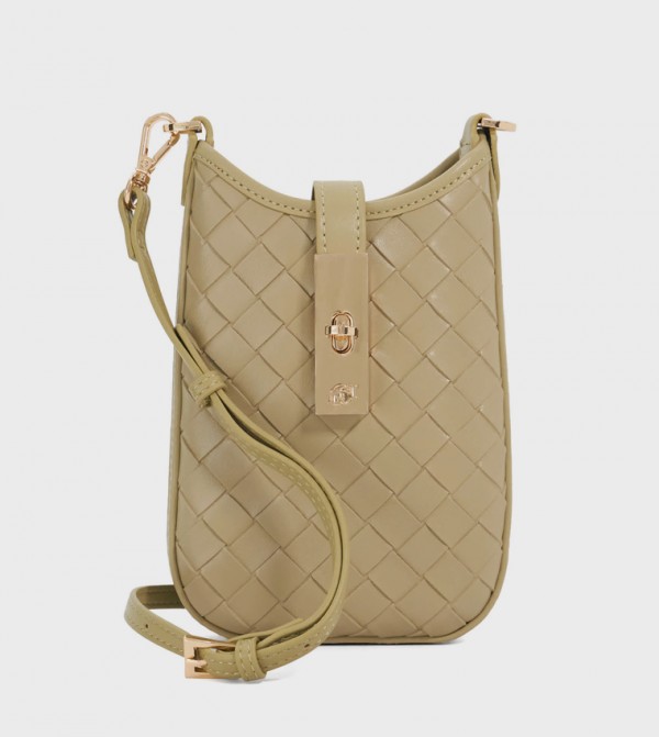 SEEKING Woven Phone Crossbody Bag