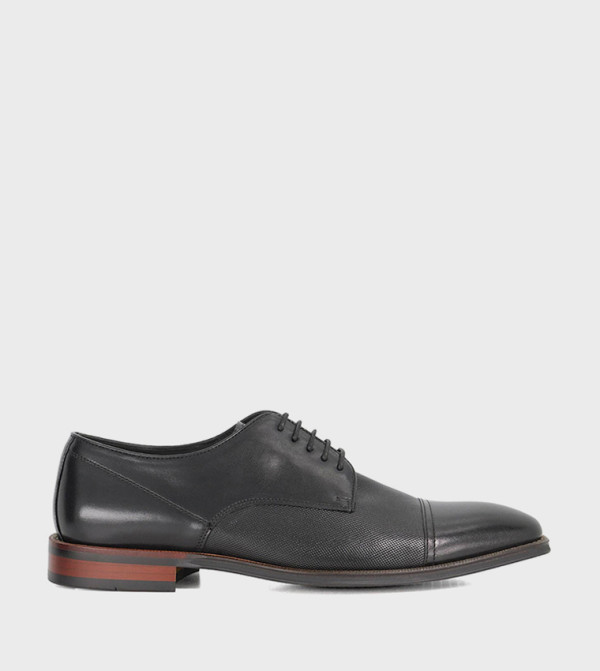 STONES Textured Lace-Up Derby Shoes