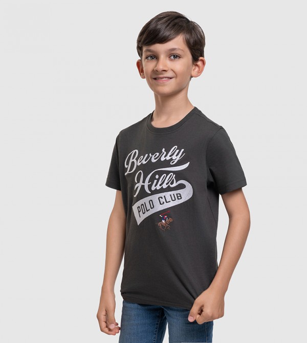 Monogram Embroidered Crew Neck T-Shirt