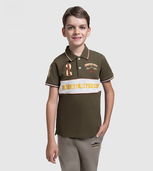 Logo Embroidered Short Sleeves Polo T-Shirt