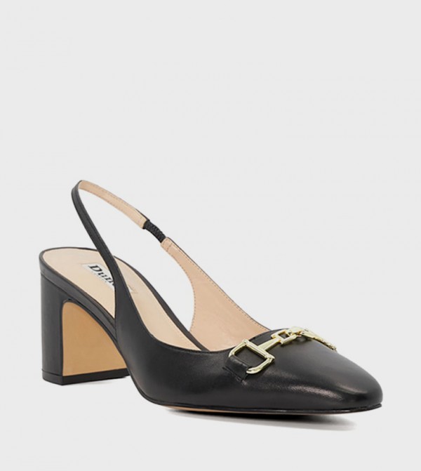 DETAILED Slingback Block Heel Pumps