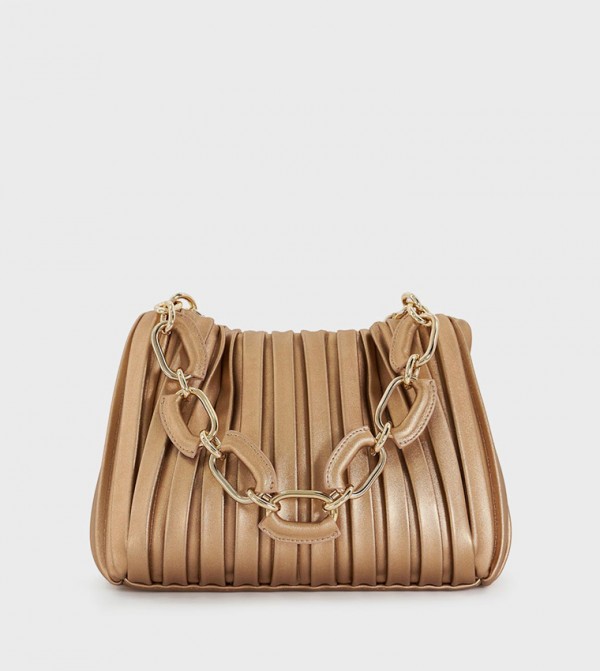 DINIDOMINIE Pleated Top Handle Bag