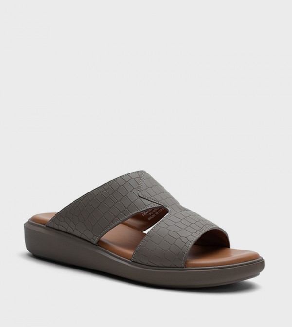 HAMISH Croc Textured Arabic Sandals