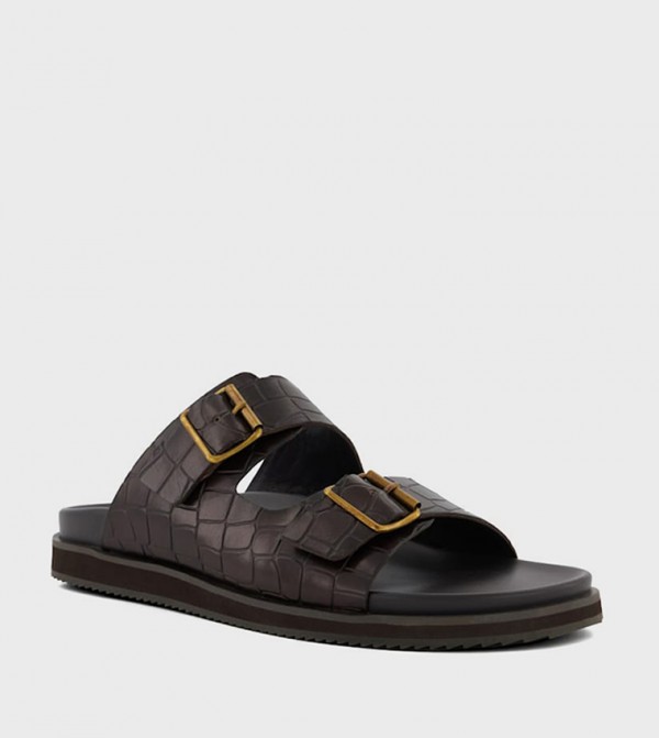 Buy Dune London ITARE Double Strap Sandals In Brown 6thStreet