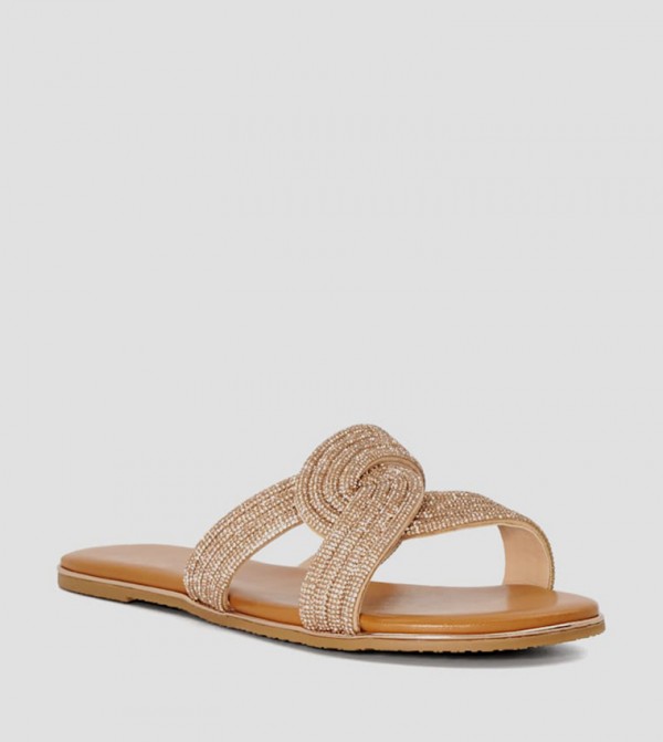 LOVEY Embellished Open Toe Sandals