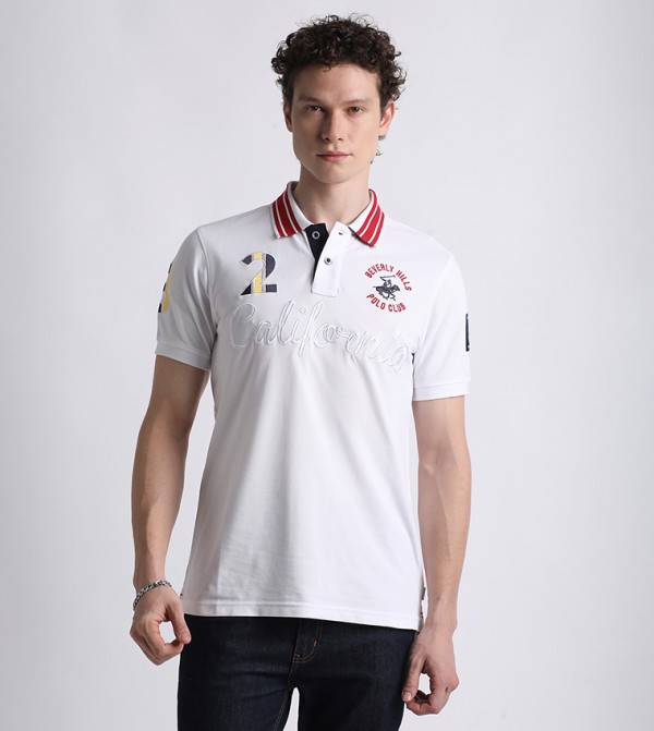Embroidered Short Sleeves Polo T-Shirt