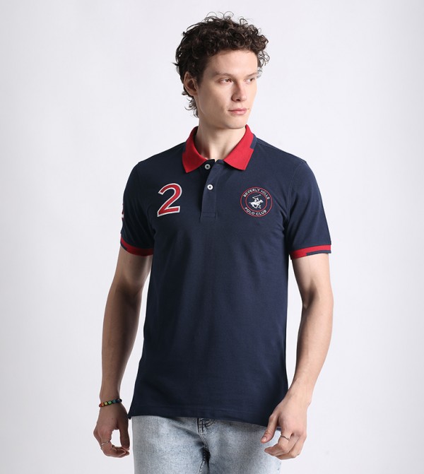 Logo Embroidered Short Sleeves Polo T-Shirt