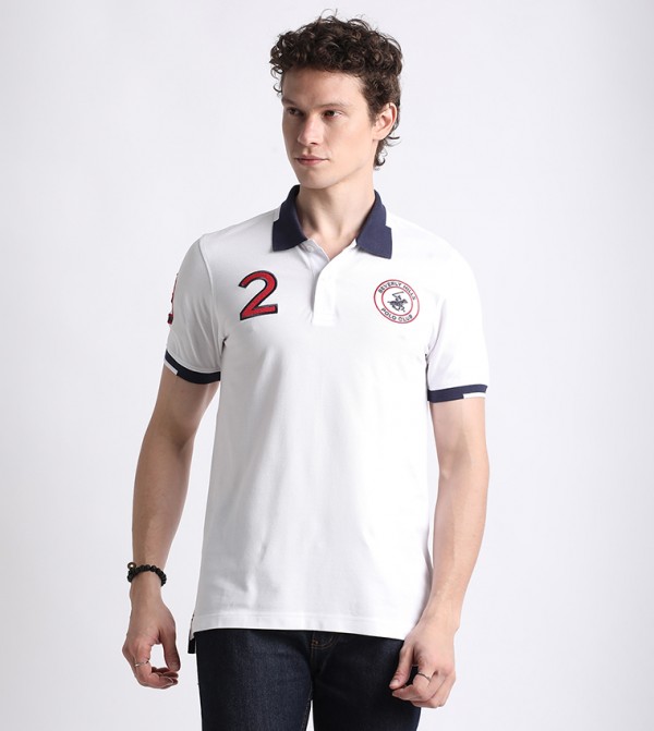 Logo Embroidered Short Sleeves Polo T-Shirt