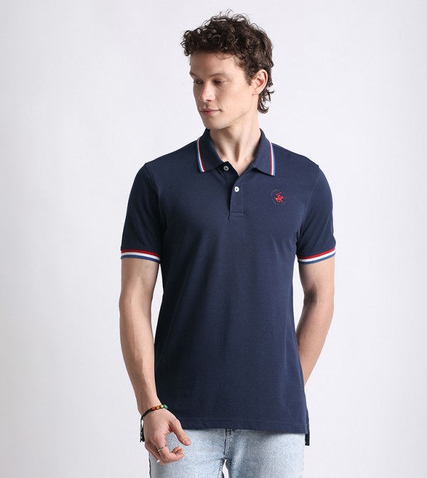 Logo Embroidered Short Sleeves Polo T-Shirt