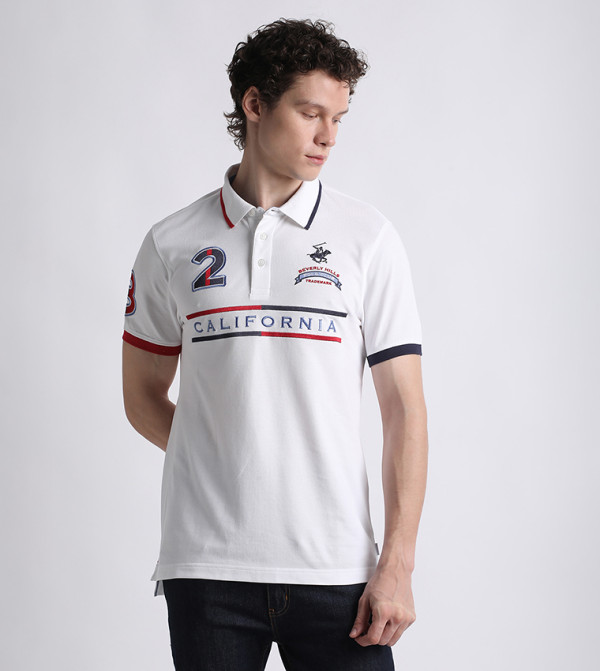 Logo Embroidered Short Sleeves Polo T-Shirt