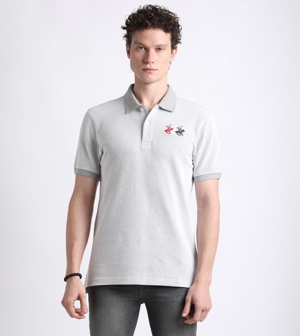 Logo Embroidered Short Sleeves Polo T-Shirt