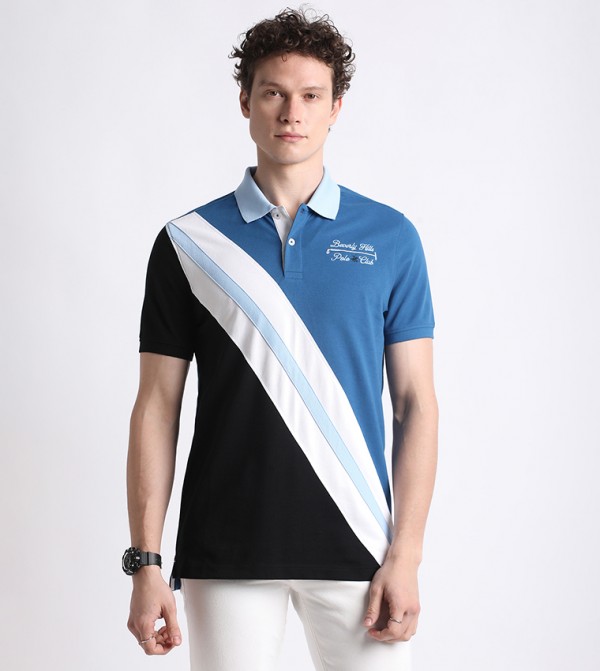 Striped Short Sleeves Polo T-Shirt
