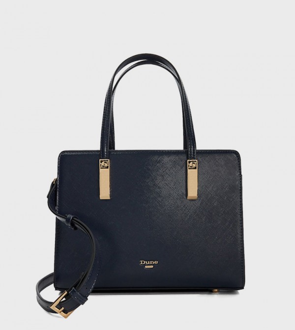 Buy Dune London MIDIDENBEIGH Textured Tote Bag In Navy 6thStreet UAE