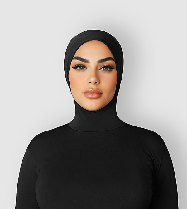 Solid Long Sleeves Bodysuit with Hijab Cap