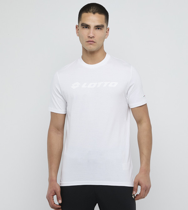 Logo Embossed Crew Neck T-Shirt