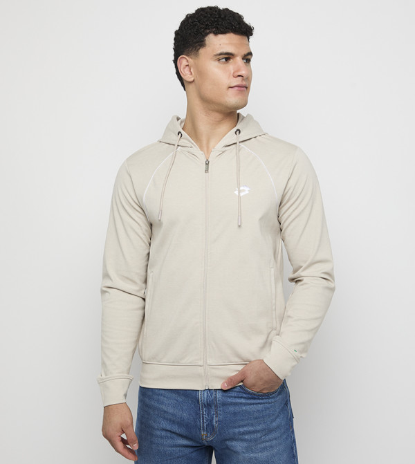 Logo Printed Hooded Jacket