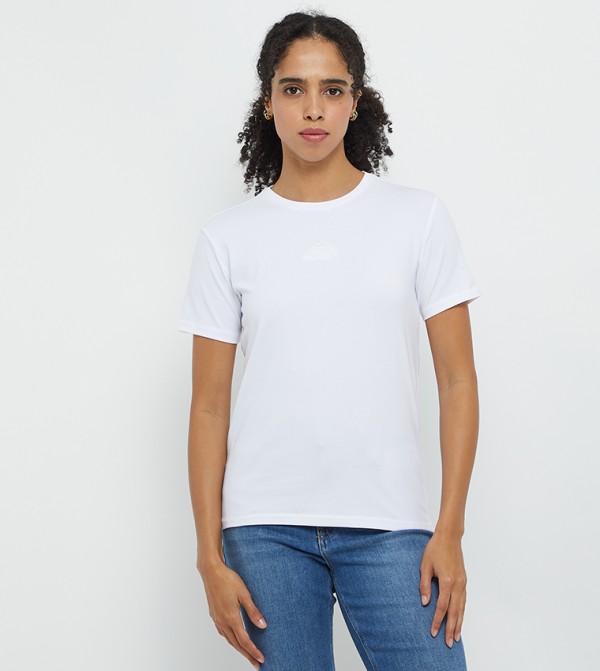Logo Embroidered Slim Fit T-Shirt
