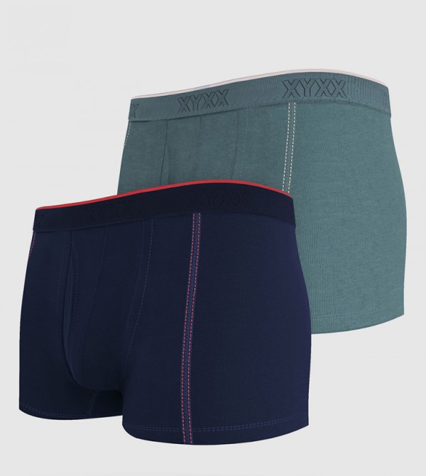 Pack of 2 - Logo Waist Cotton Trunks