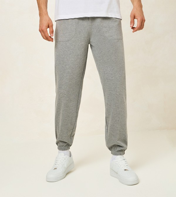 Solid Oversized Terry Joggers