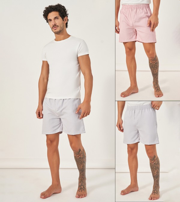Pack of 2 Striped Assorted Boxers