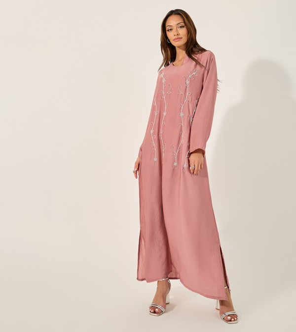 Embellished V-Neck A-Line Jalabiya