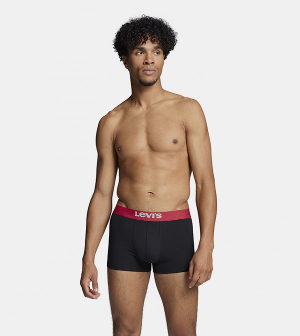 سروال داخلي بخصر مرن بشعار - قطعتين 