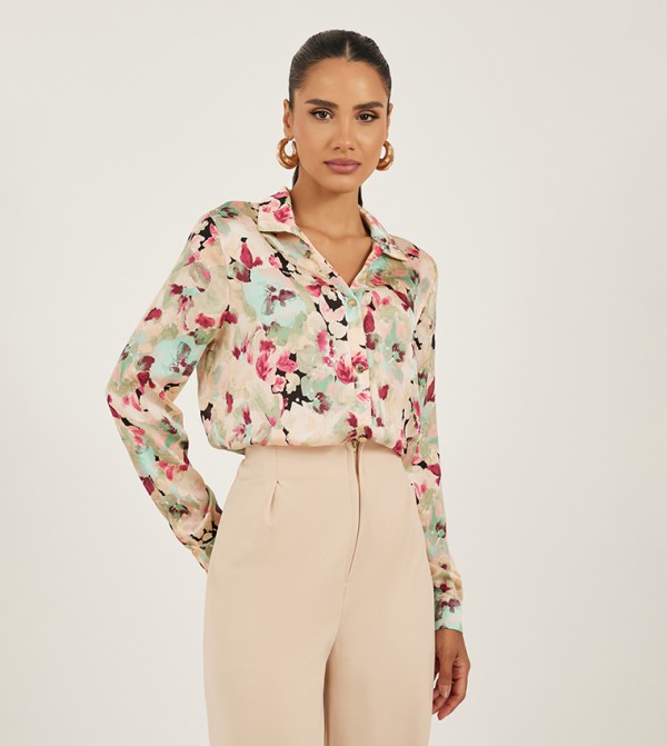 Floral Printed Regular Fit Shirt