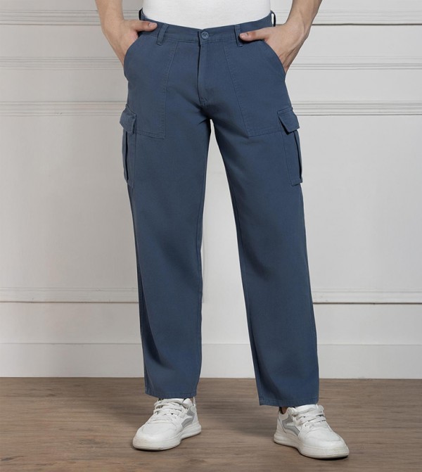 Mid Rise Relaxed Fit Cargo Trousers