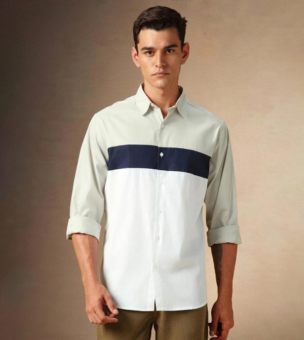 Striped Multicolor Button Down Collar Casual Shirt
