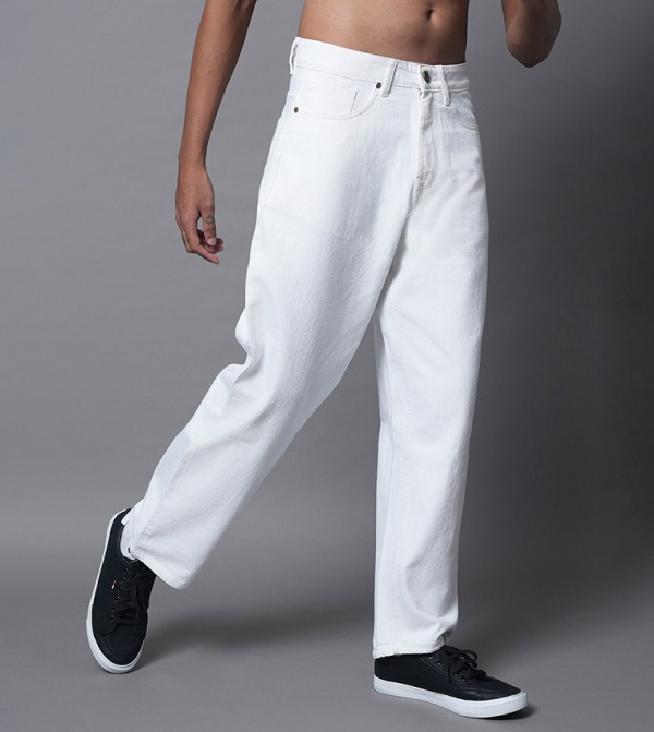 Mid Rise Wide Leg Jeans