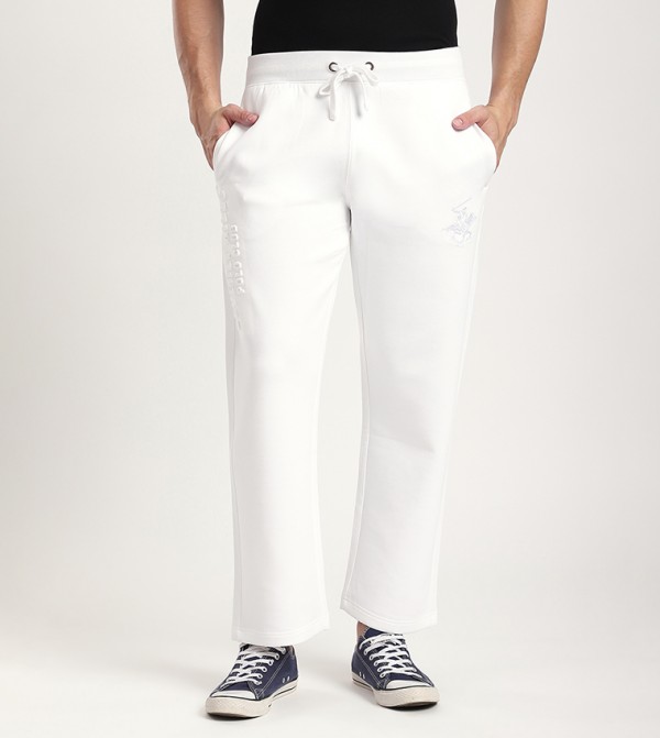 Logo Embroidered Drawstring Waist Sweatpants