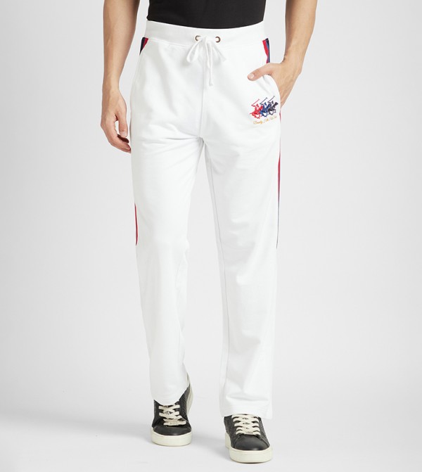 Side Striped Drawstring Waist Trackpants