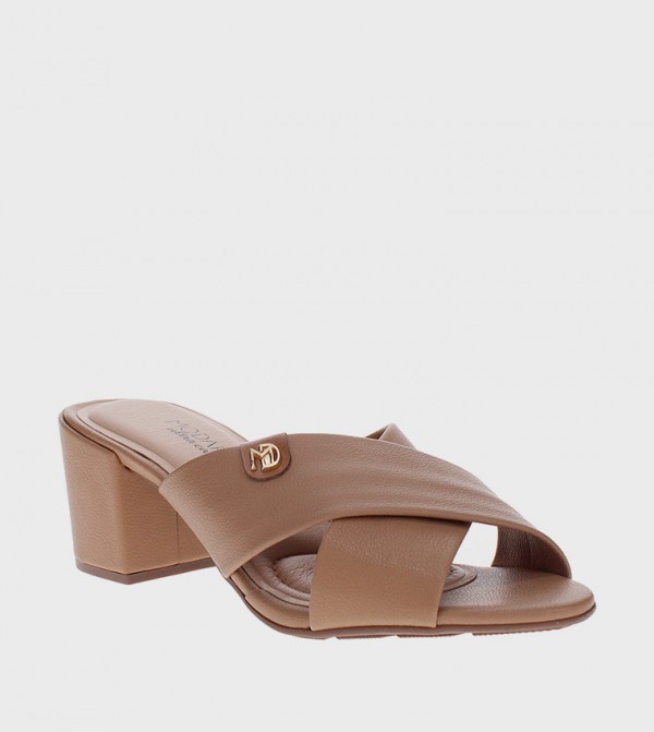 MILO Criss-Cross Strap Block Heel Sandals
