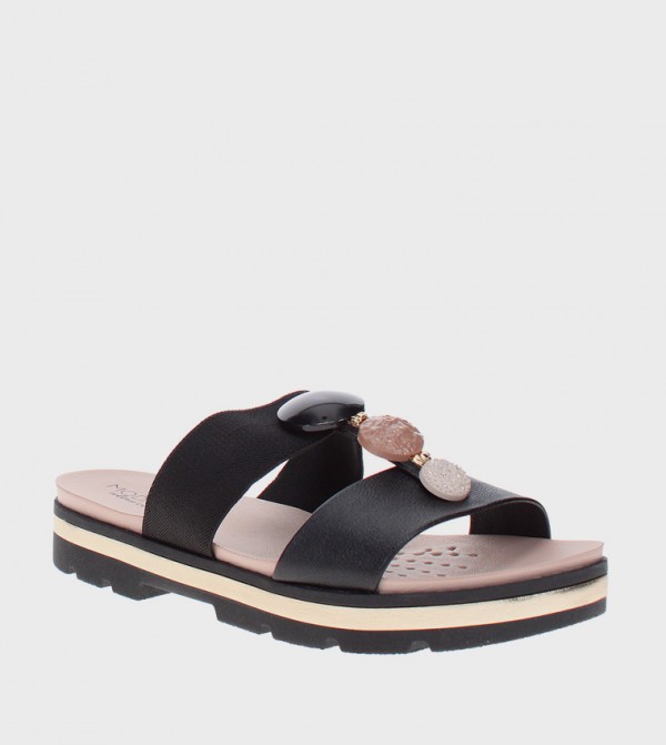 Embellished Open Toe Comfort Sandals