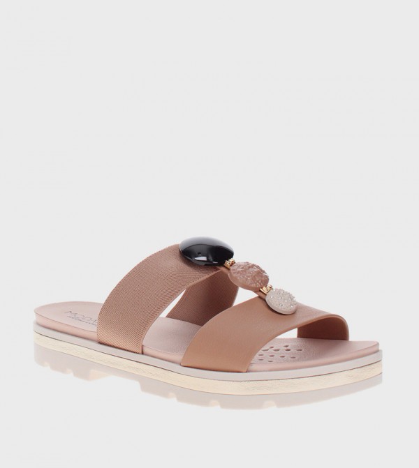 Embellished Open Toe Comfort Sandals