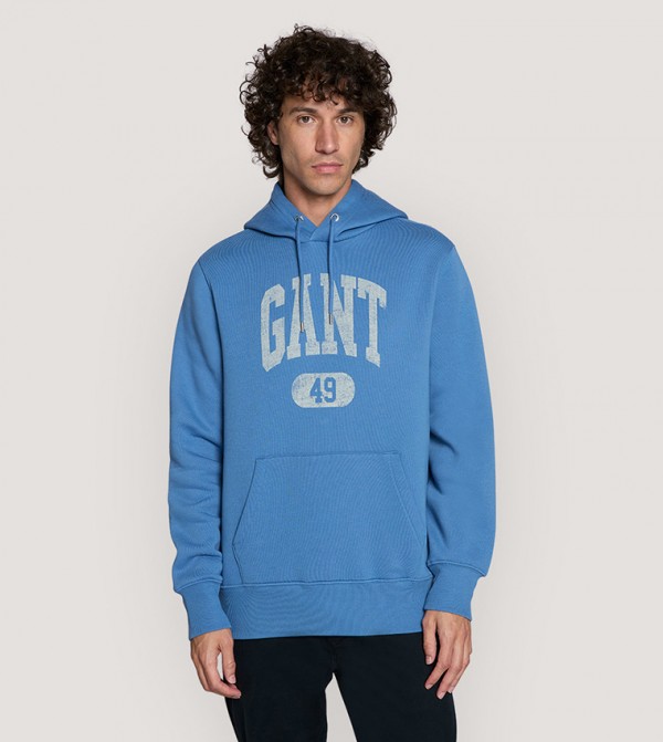 Logo Printed Long Sleeves Hoodie