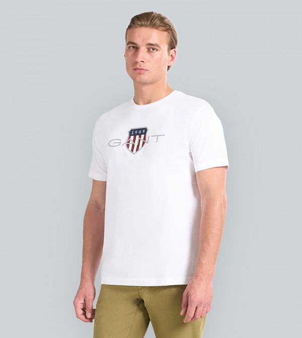 Archive Shield Printed Crew Neck T-Shirt