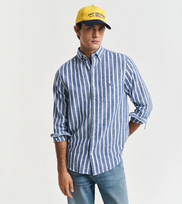 Striped Long Sleeves Linen Shirt