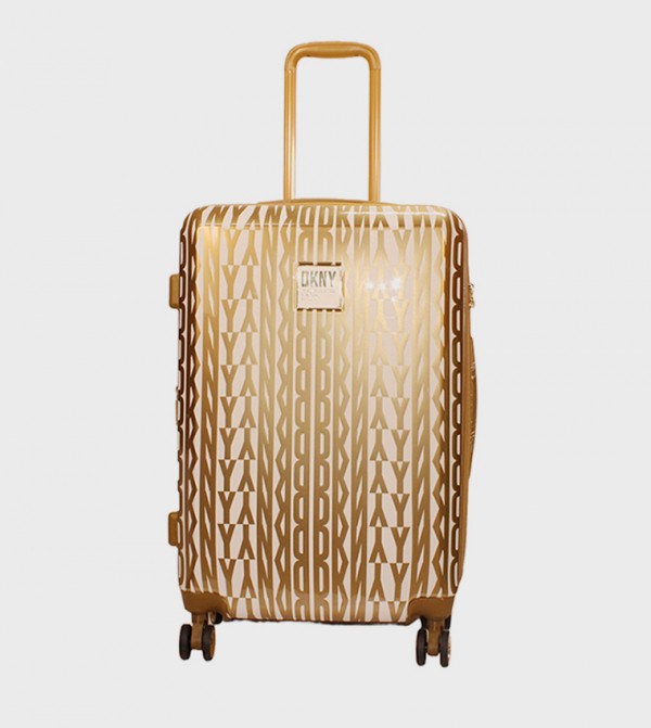 GLITZ GLAM Logo Printed Medium Trolley Bag, 68.6cm