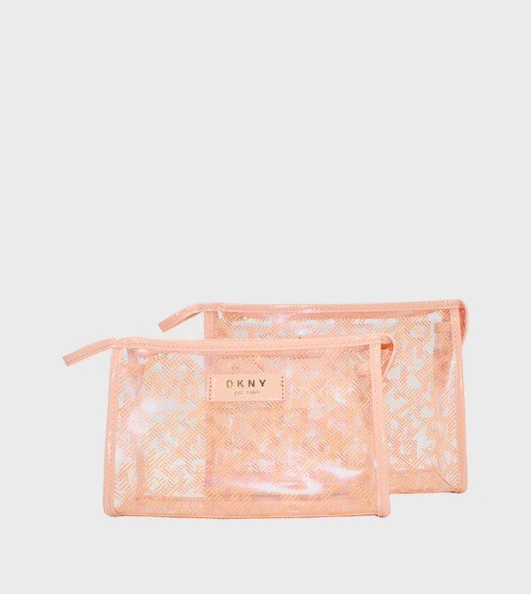 LUCID DREAM Pack of 2 Monogram Printed Cosmetic Bag