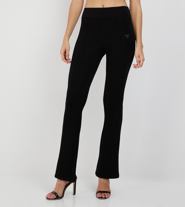 Buy Boohoo Super Soft Flared Trousers In CHARCOAL