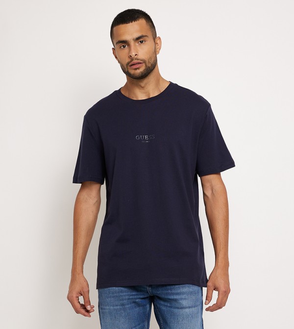 Navy blue guess shirt online