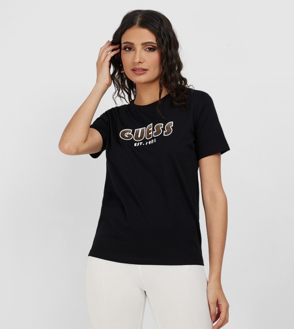Logo Embellished Short Sleeves T-Shirt