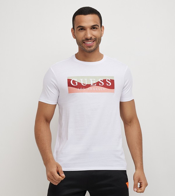 Logo Embroidered Crew Neck T-Shirt