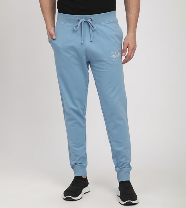 Embroidered Drawstring Waist Joggers